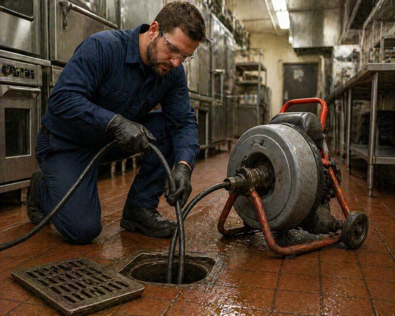 Commercial Drain Cleaning project example
